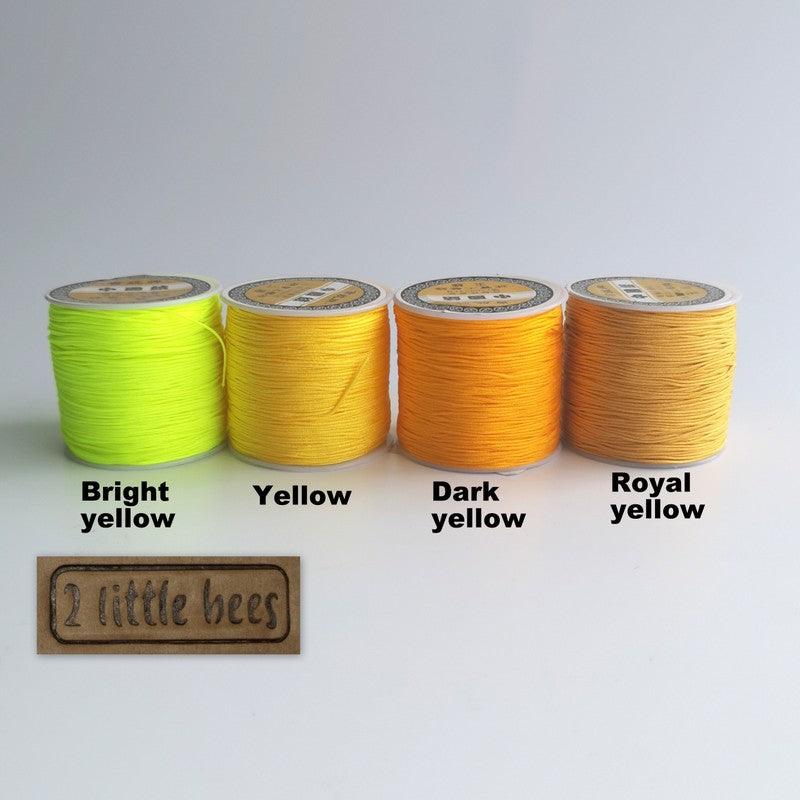 0.8mm Nylon Cord. Yellow - 2 little bees