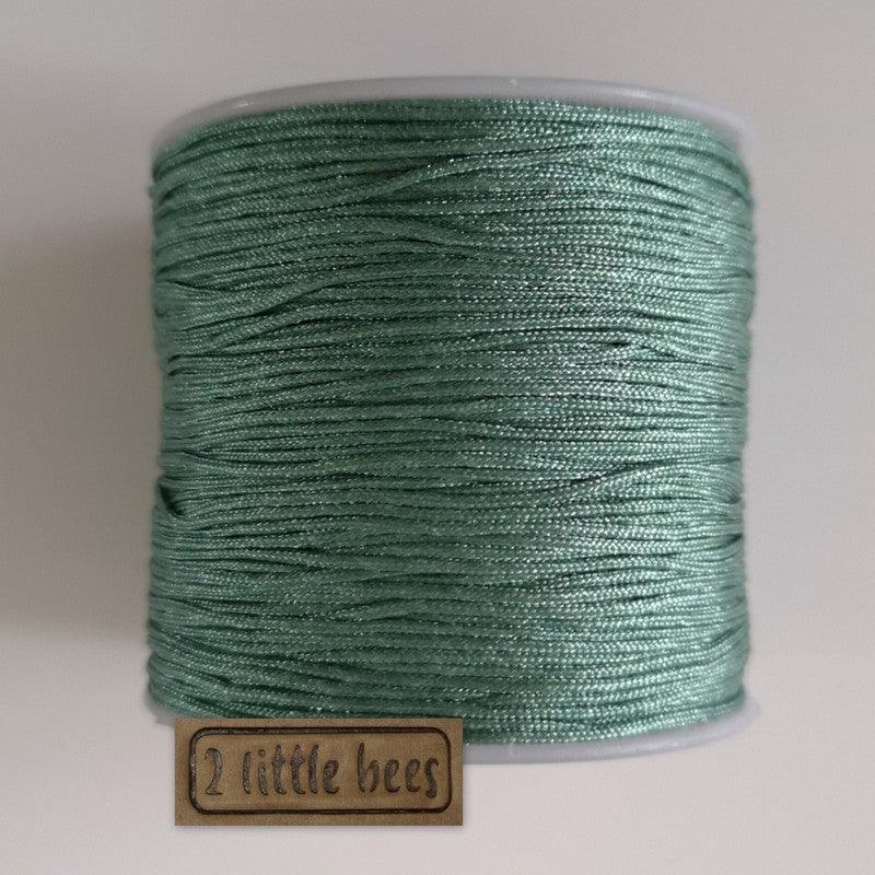 0.8mm Nylon Cord. Cadet blue - 2 little bees
