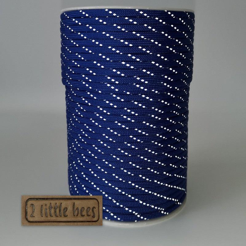 4mm blue reflective paracord. 7 Strand