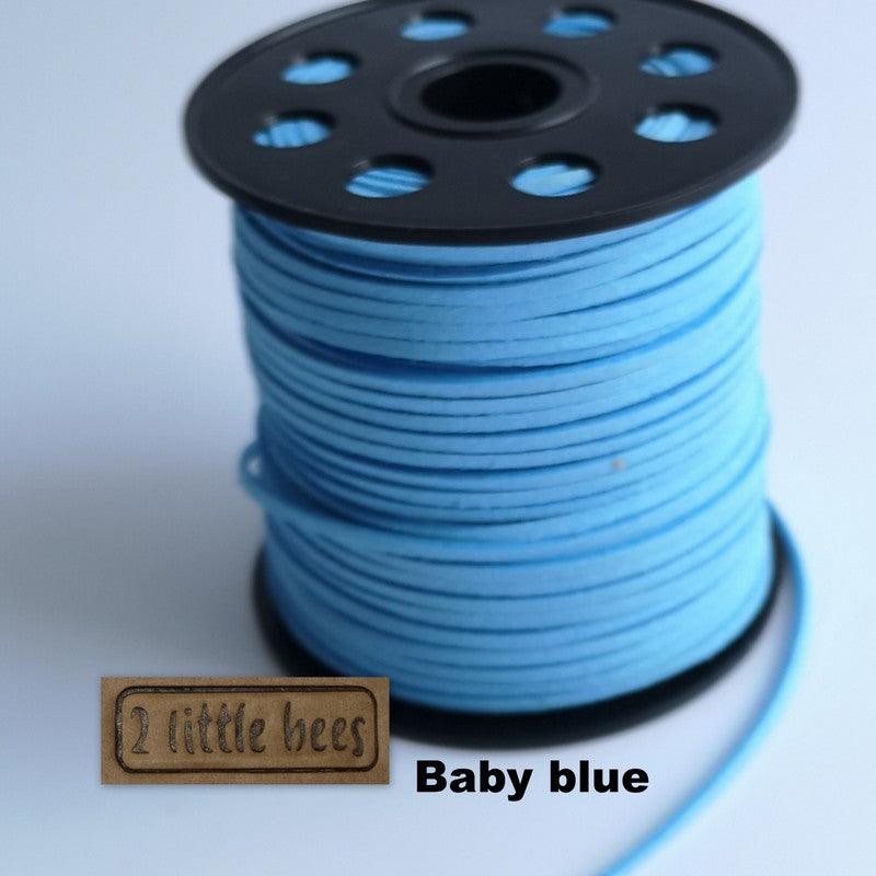 Blue  faux suede leather cord