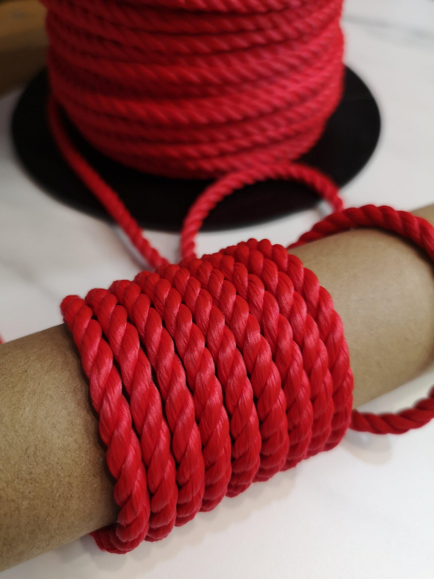 6mm Twisted Rope. Red