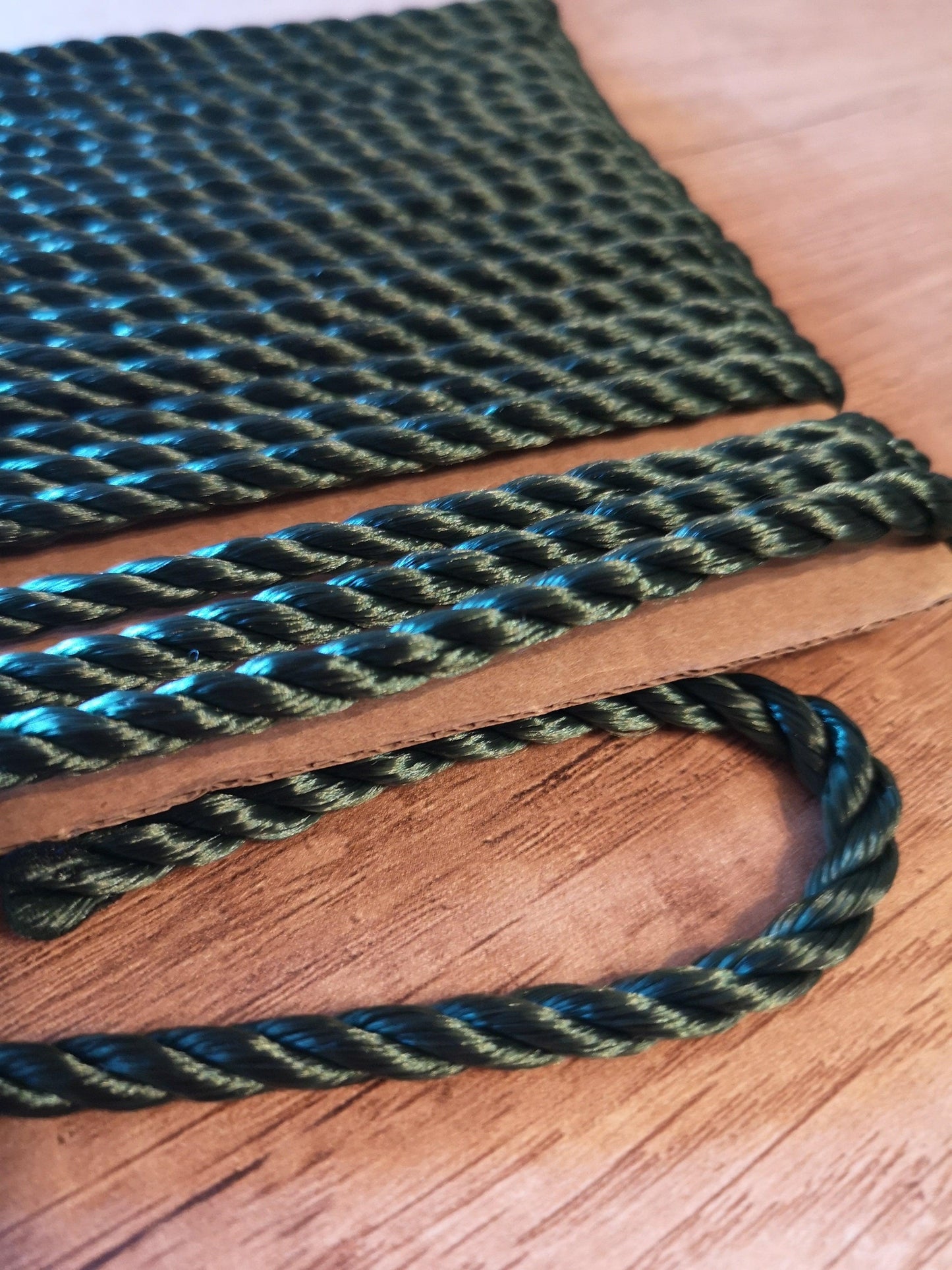 6mm Twisted Rope. Dark green