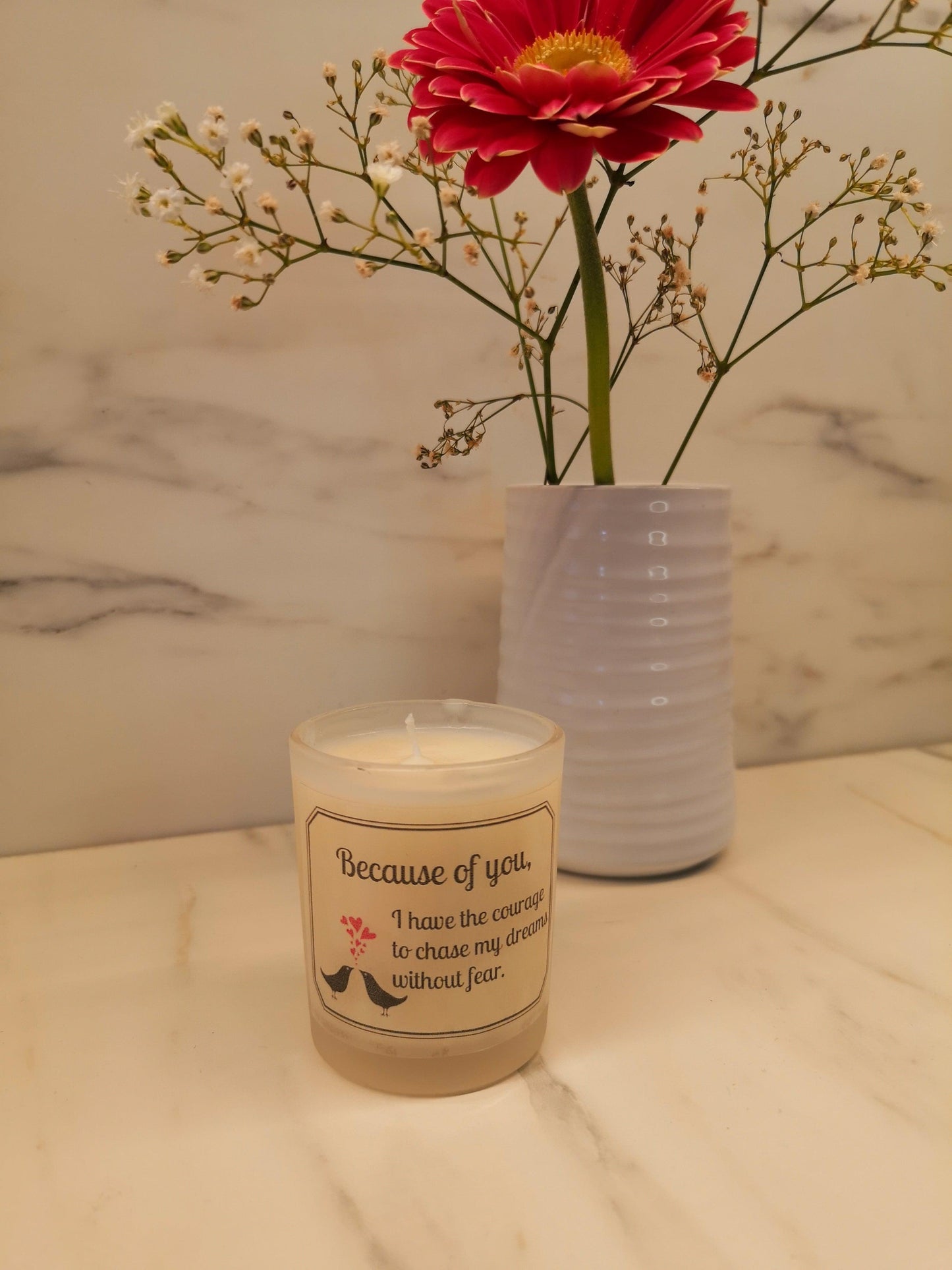 Soy wax candle. I never feel alone