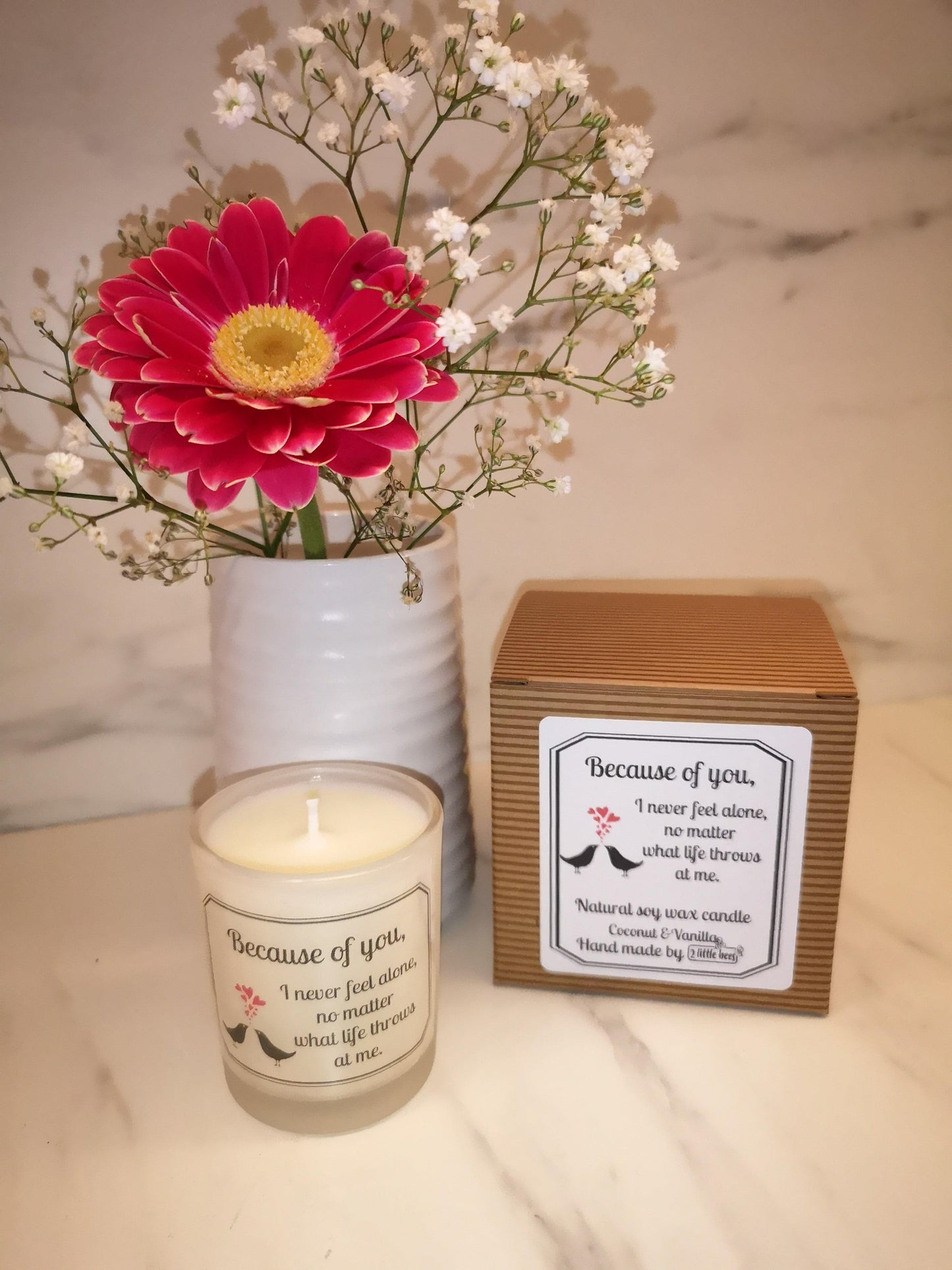 Soy wax candle. I never feel alone