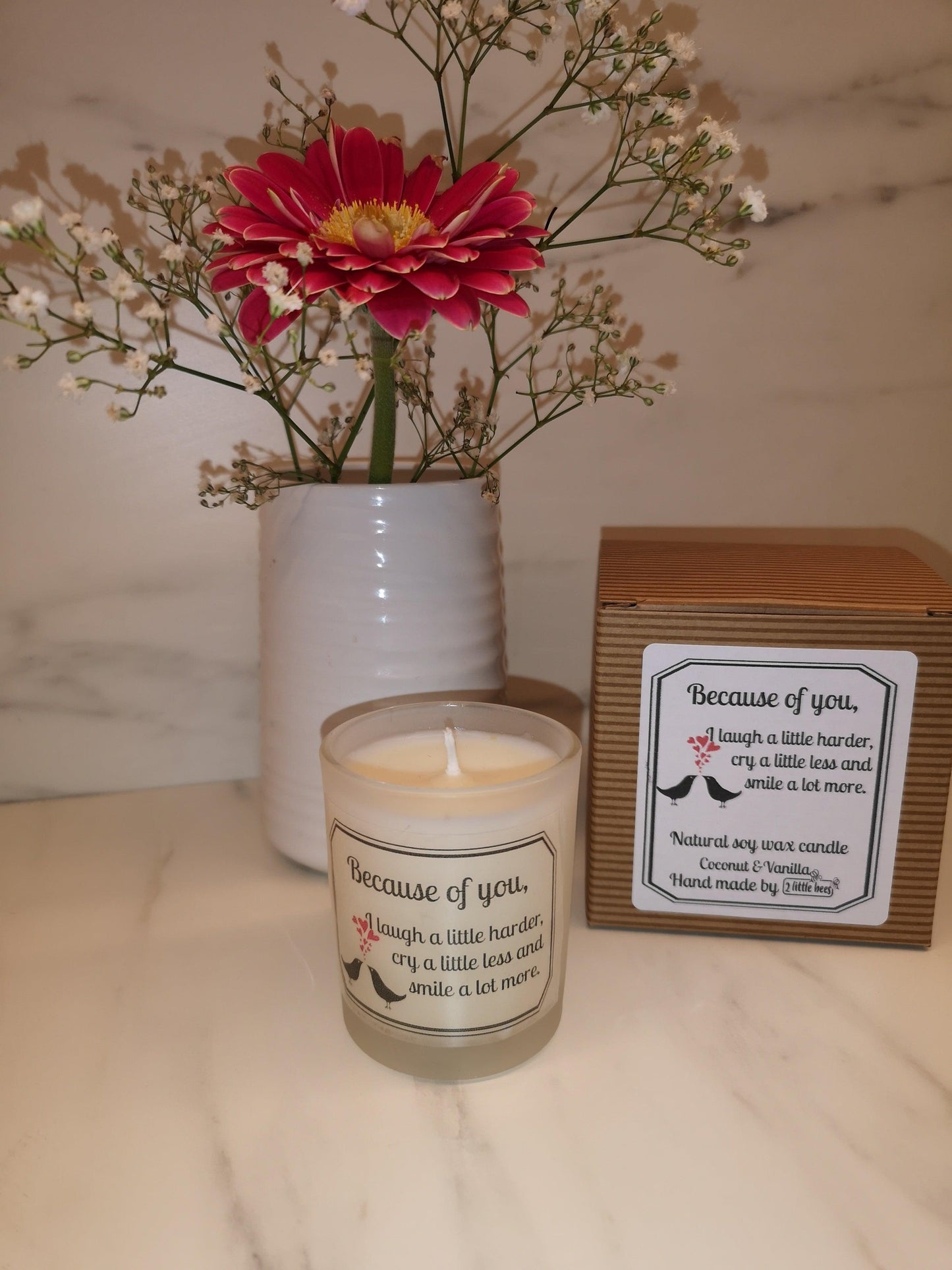 Soy wax candle. I laugh a little  harder