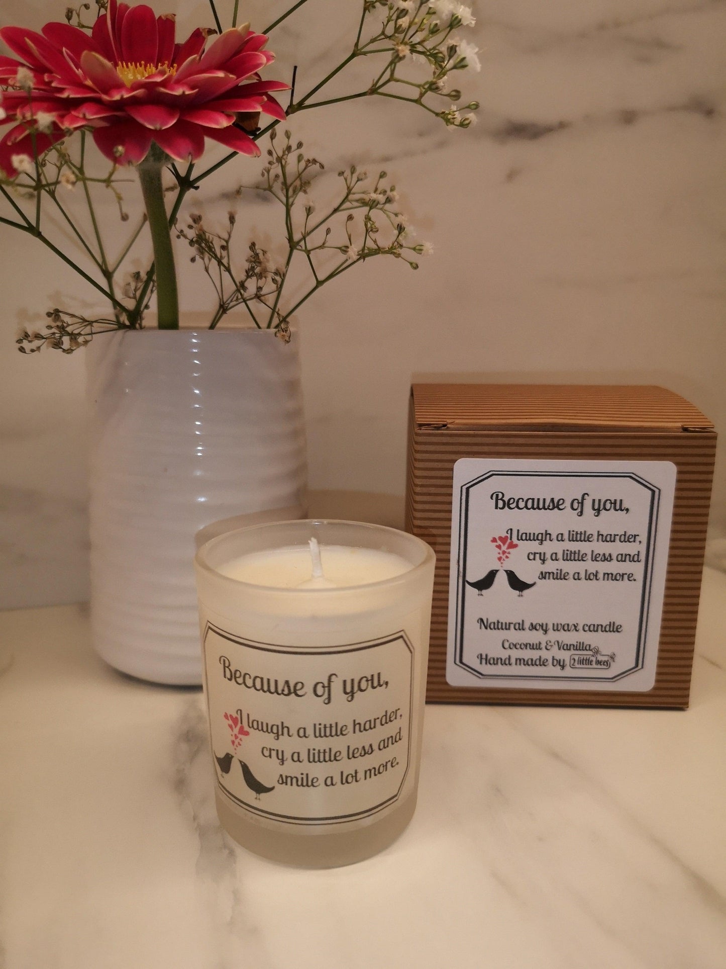 Soy wax candle. I laugh a little  harder