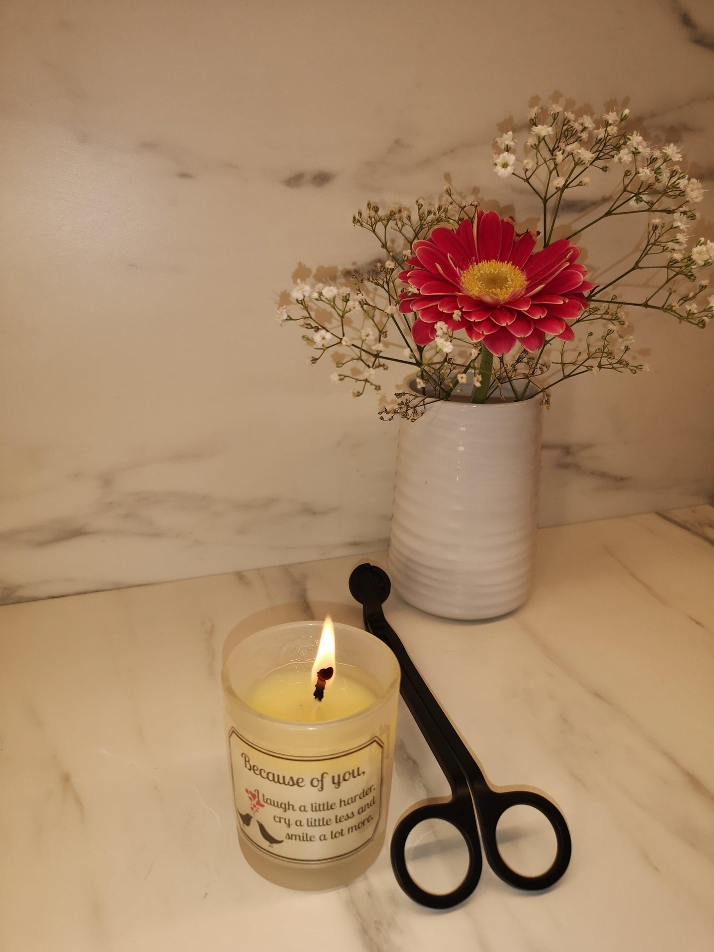 Soy wax candle. I laugh a little  harder