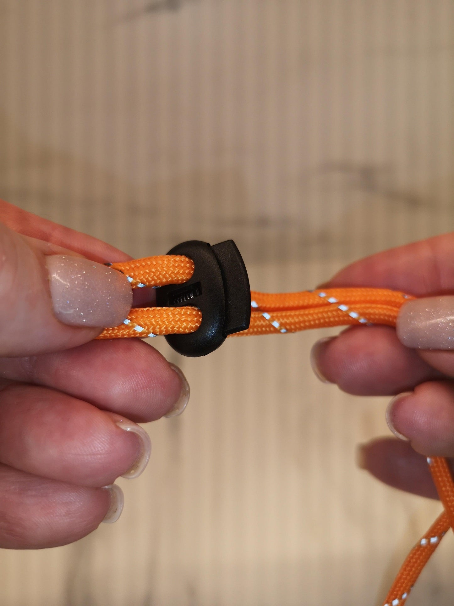 4mm orange reflective paracord. 7 Strand