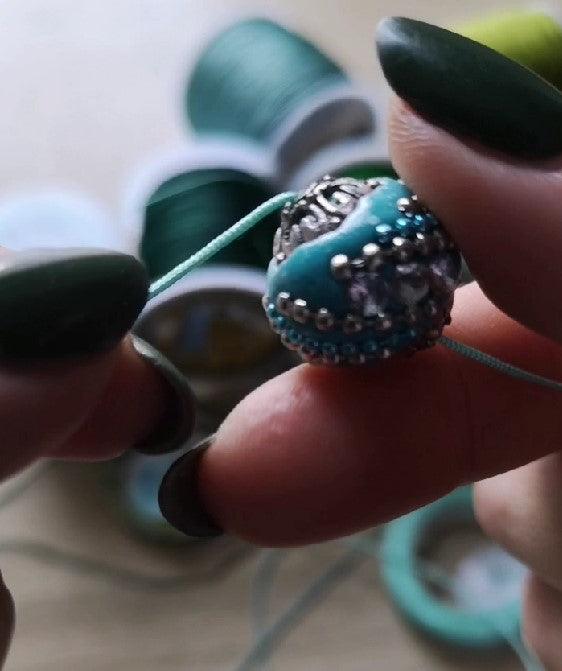 0.8mm Nylon Cord. Aquamarine