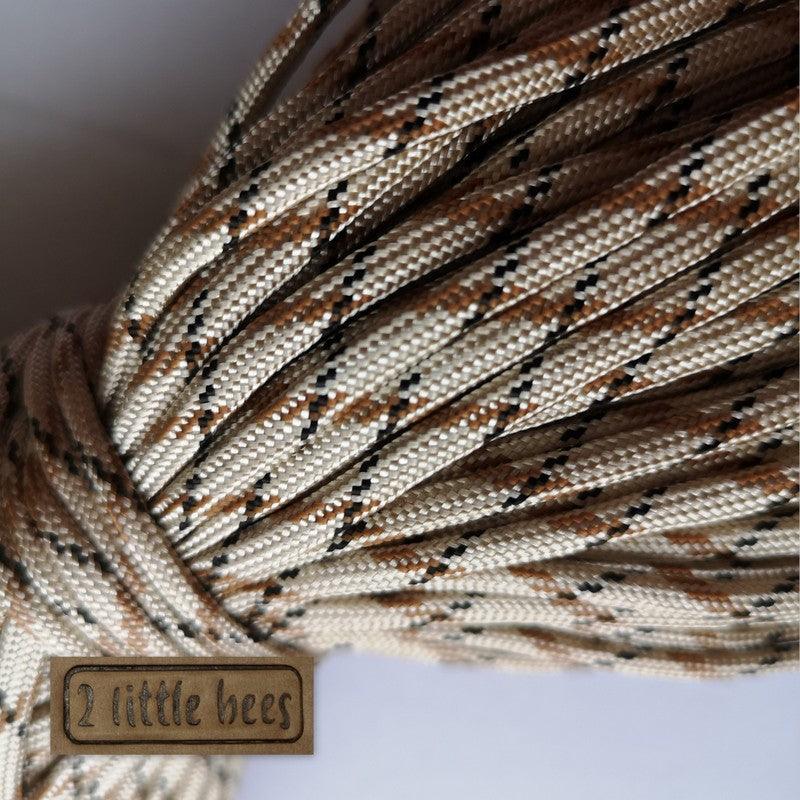 4mm beige/brown paracord. 7 Strand