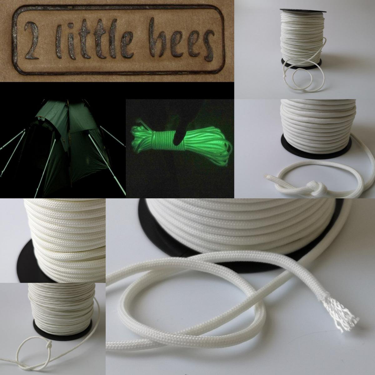Glow in the dark white paracord – 2 little bees