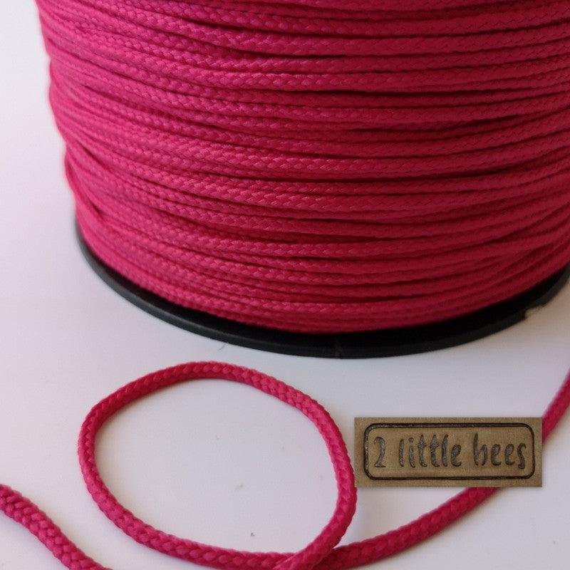 2mm Red (Raspberry) Strong Rope - 2 little bees
