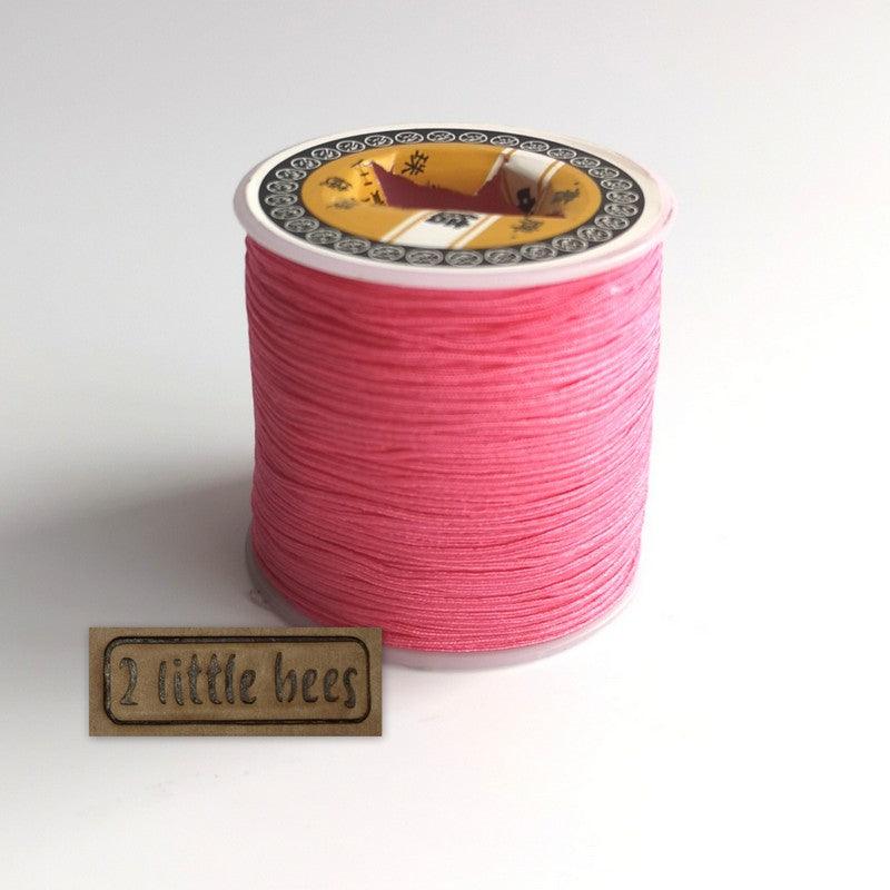0.8mm Nylon Cord. Deep pink - 2 little bees