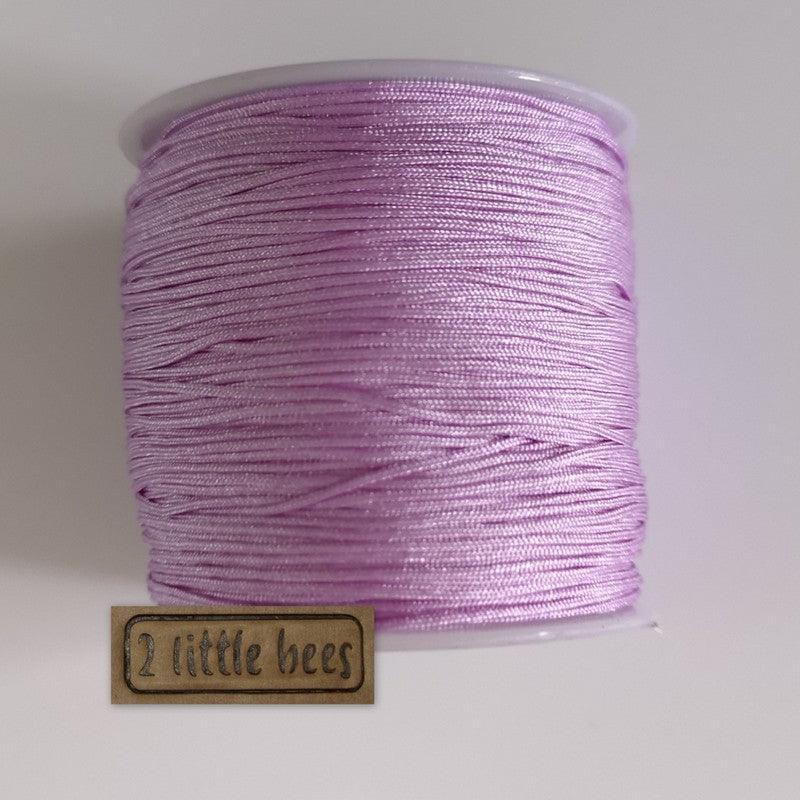 0.8mm Nylon Cord. Purple - 2 little bees