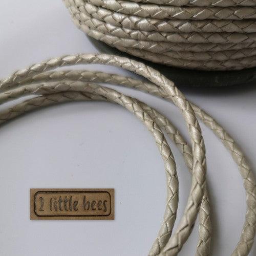 Silver braided cord