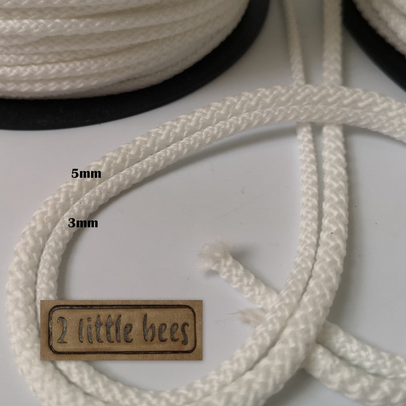 3mm White Strong Rope – 2 little bees
