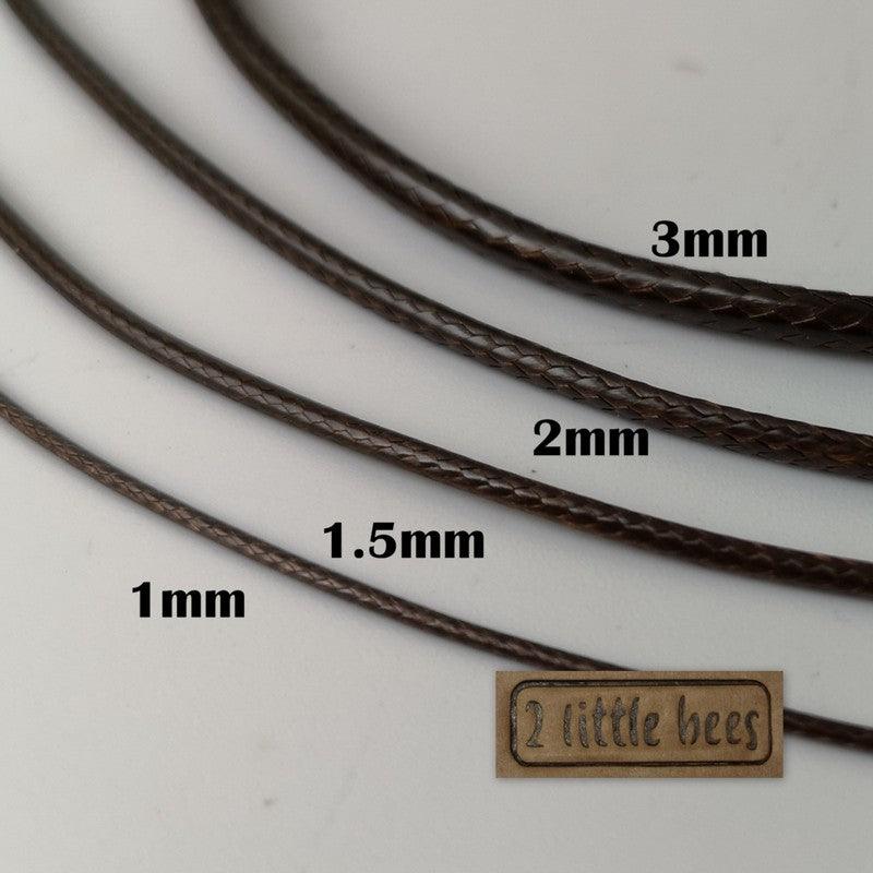 Waxed brown cord