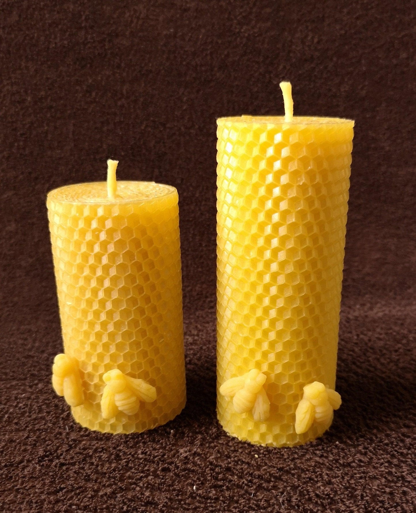 10cm +13cm Large Beeswax Candles by 2 little bees - 2 little bees