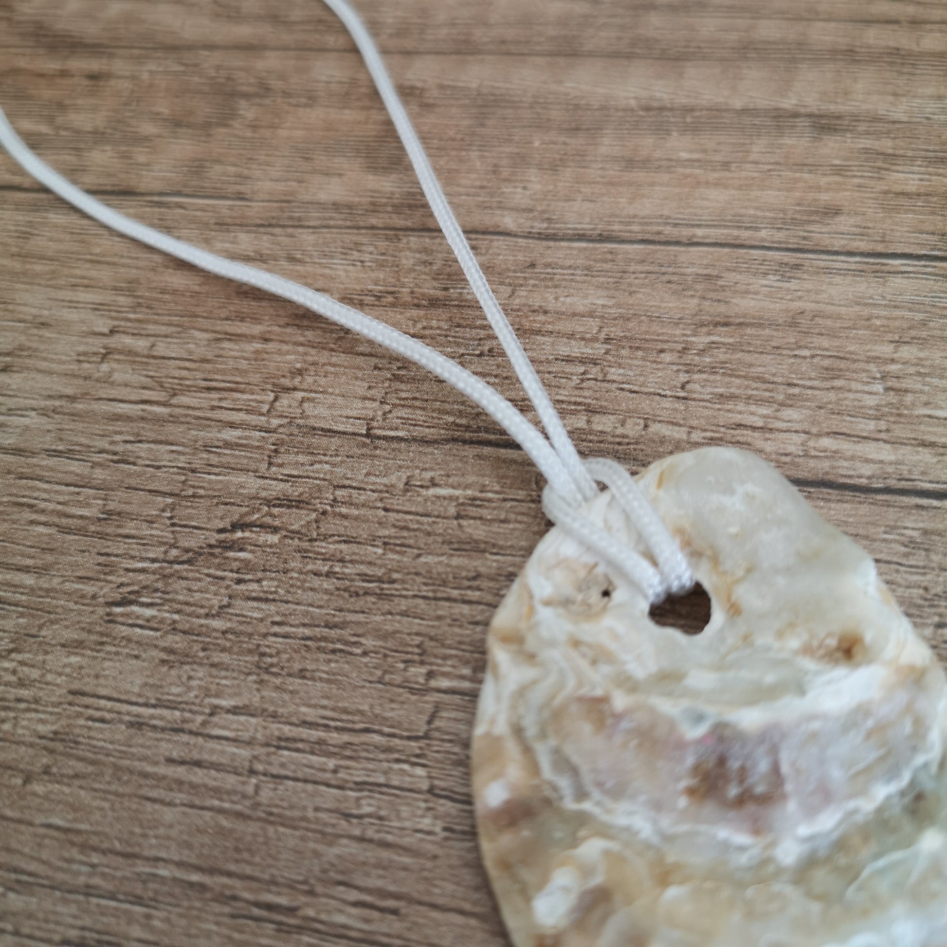 White nylon cord for necklace