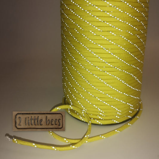 4mm yellow reflective paracord. 7 Strand
