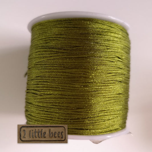 0.8mm Nylon Cord. Olive - 2 little bees