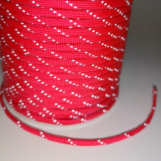 4mm red reflective paracord. 7 Strand