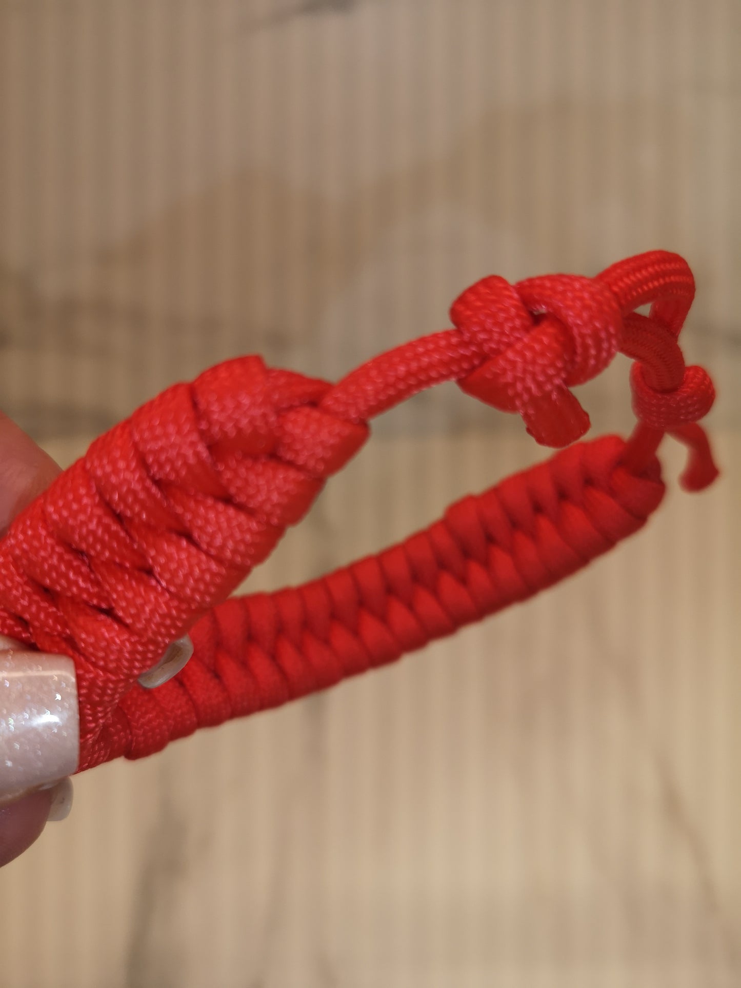 4mm red paracord. 7 Strand