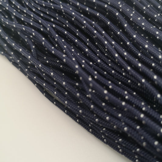2mm paracord. Navy/white