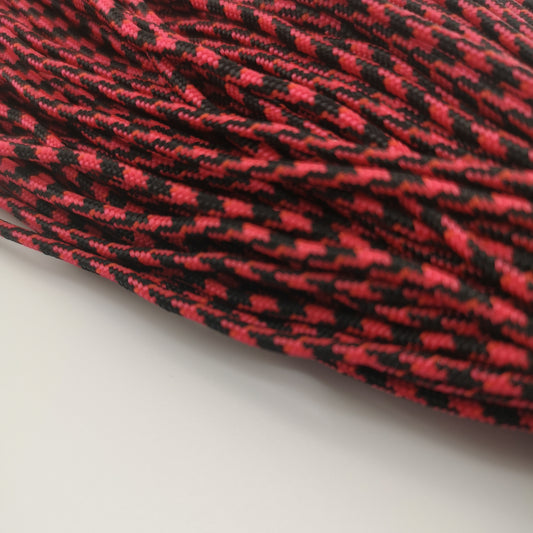 2mm paracord. Red / black