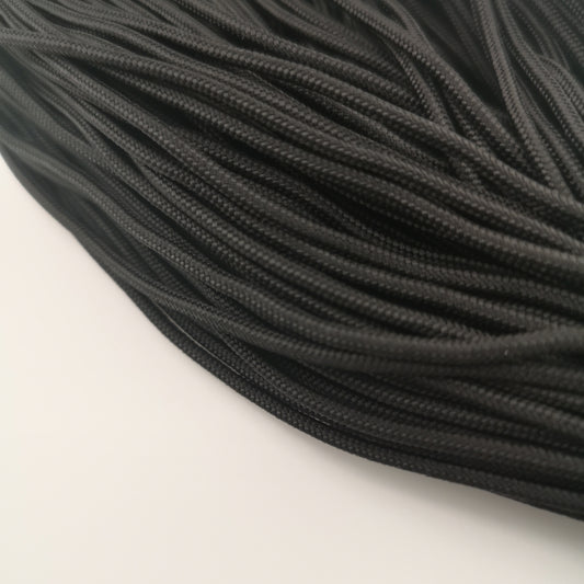 2mm paracord. Black