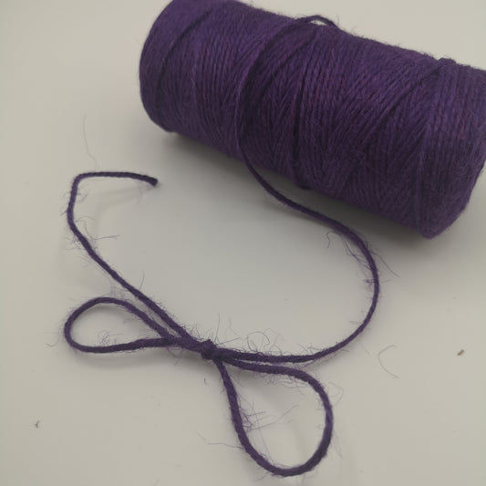 Natural Jute Twine Roll. Purple Eco-Friendly Garden, Craft & Packaging String.