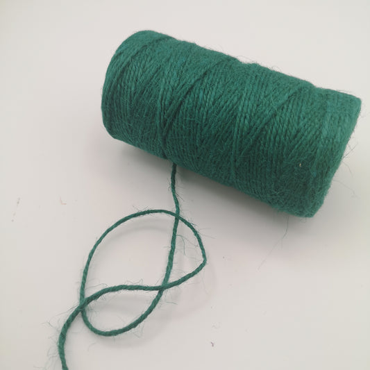 Natural Jute Twine Roll. Dark green Eco-Friendly Garden, Craft & Packaging String.