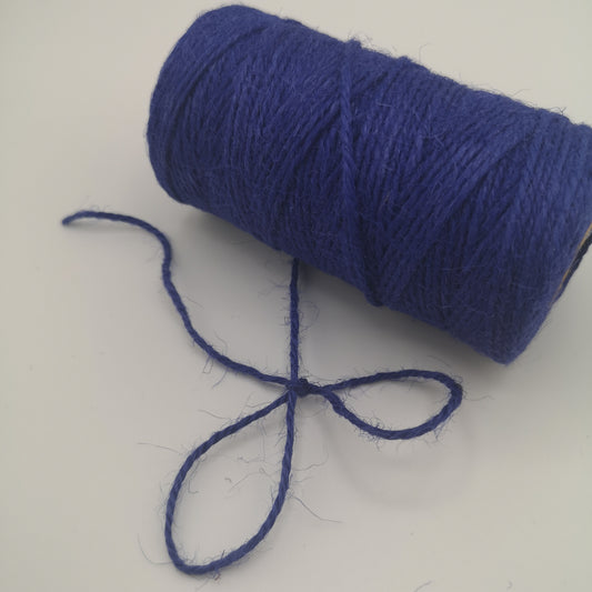 Blue jute twine for gift wrapping