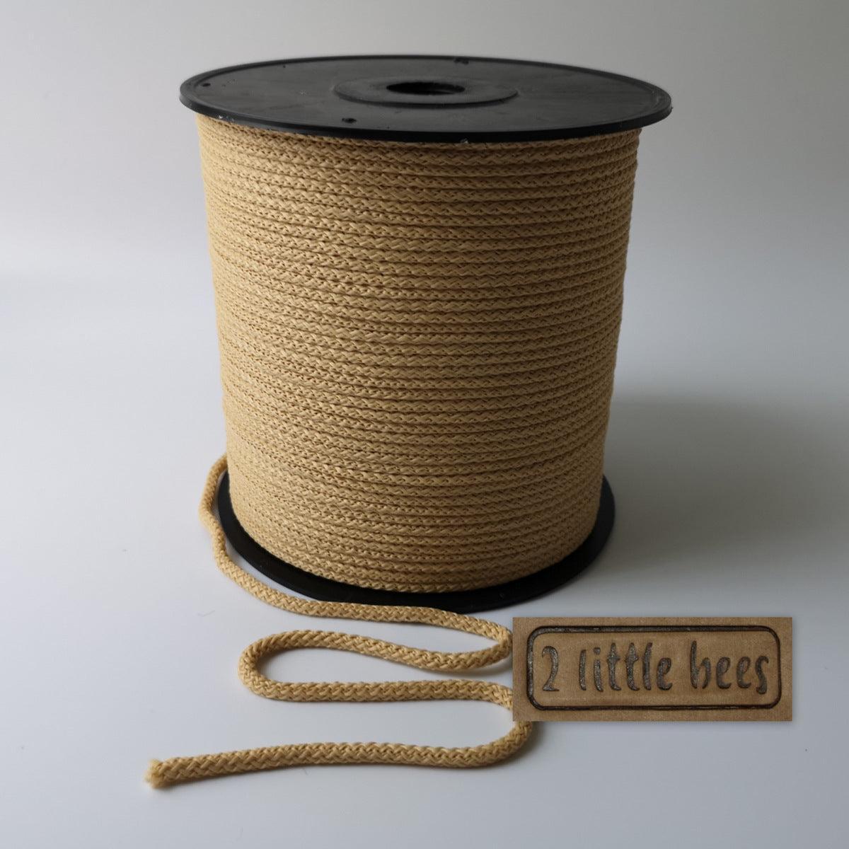 5 mm strong cream knitted cord rope