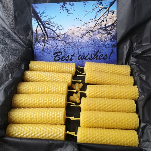 12 beeswax candles