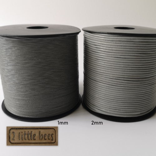 Grey leather cord
