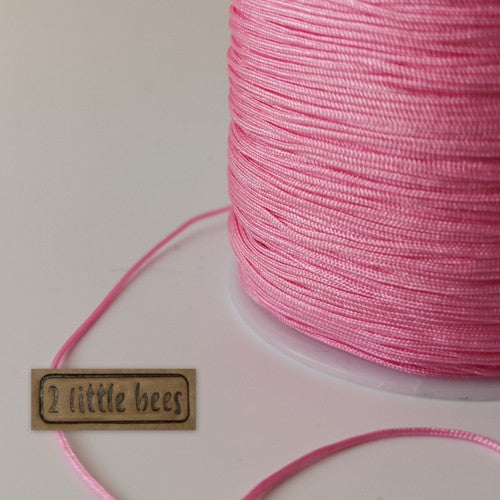 0.8mm Nylon Cord. Pink - 2 little bees