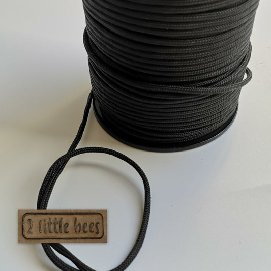 3mm black paracord - 2 little bees
