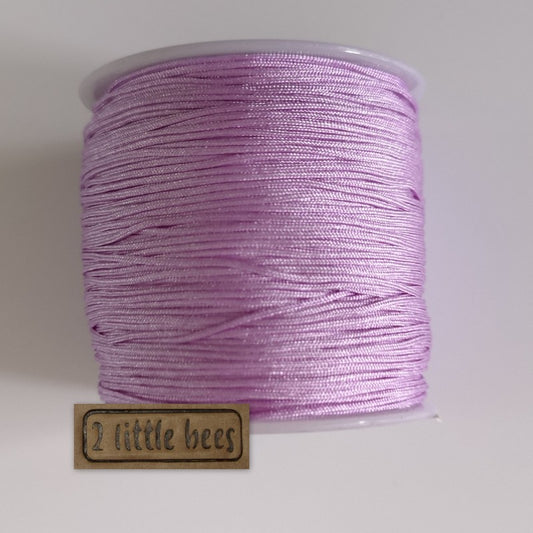 0.8mm Nylon Cord. Purple - 2 little bees