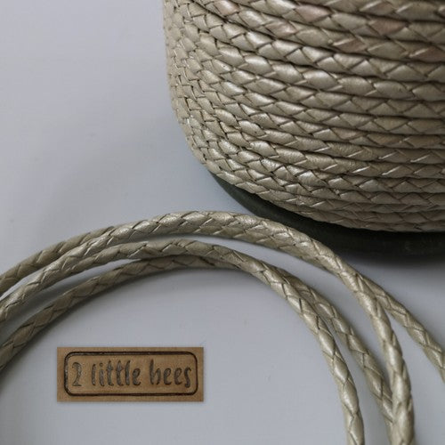 Silver braided cord
