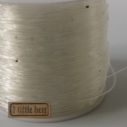 0.8mm Elastic Beading Thread. Clear - 2 little bees