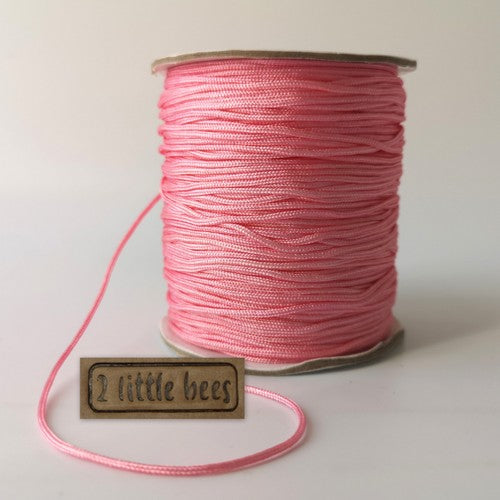 1.5mm Nylon pink cord - 2 little bees