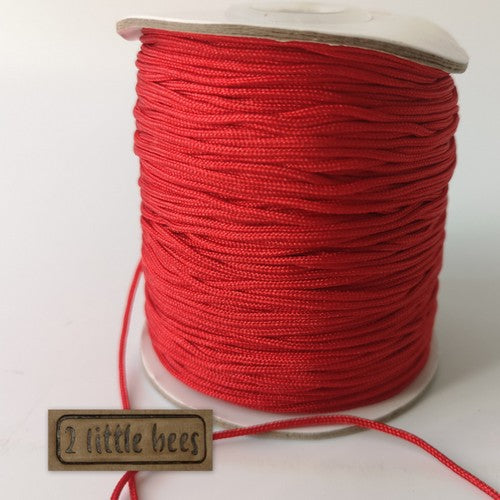 1.5mm Nylon red cord - 2 little bees