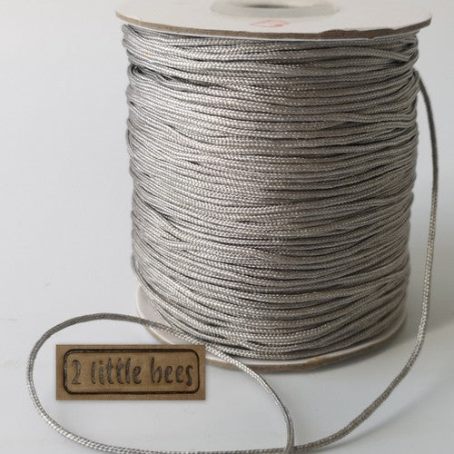 1.5mm Nylon grey cord - 2 little bees