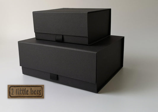 Black magnetic gift boxes. Small & Medium box.