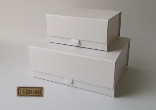 White magnetic gift boxes. Small & Medium box . Wedding bridesmaid