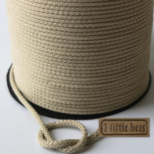 3mm or 5 mm strong knitted Ivory Rope Cord